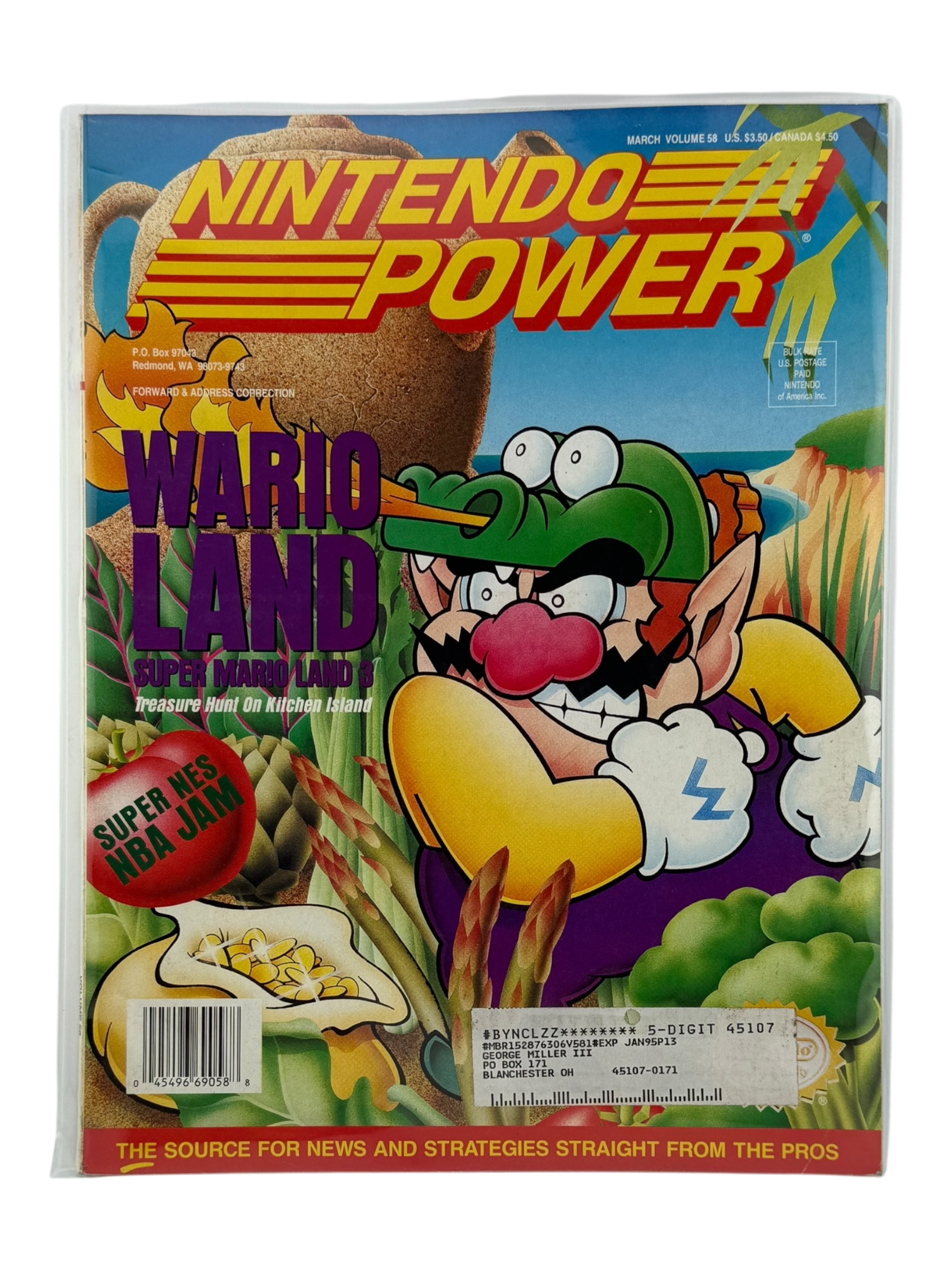 Nintendo Power – Wario Land: Super Mario Land 3 [Volume 58 with Poster]