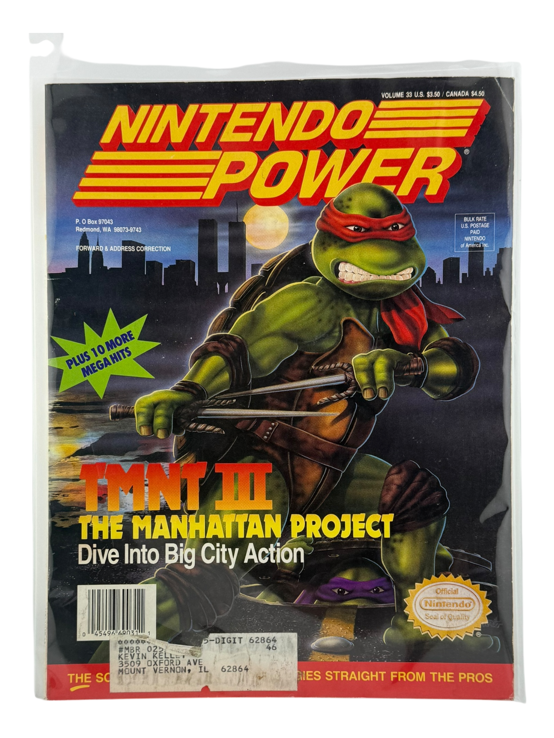 Nintendo Power – TMNT III: The Manhattan Project [Volume 33 with Poster]