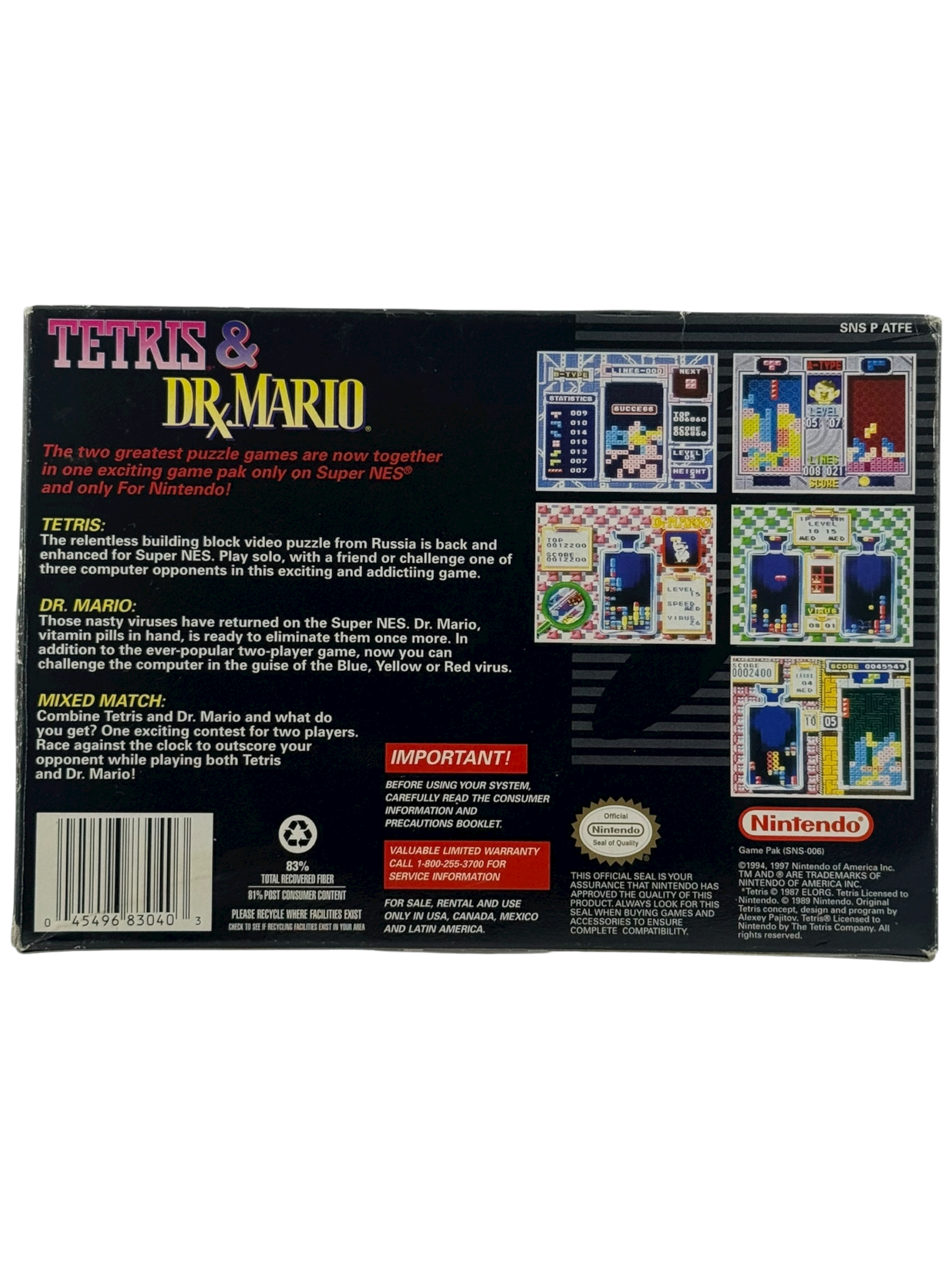 Tetris and Dr. Mario