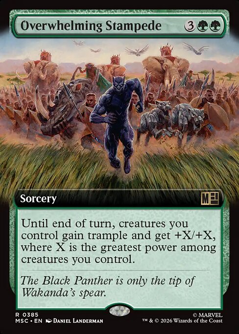 Overwhelming Stampede - Marvel Super Heroes Commander #385 - Extended Art Non-Foil — product image