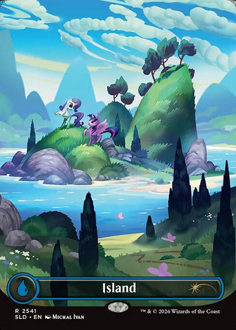 Island - Secret Lair Drop #2541 - Borderless Foil