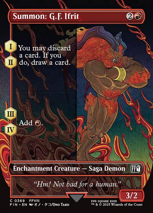 Summon: G.F. Ifrit - Final Fantasy #369 - Borderless Foil — product image