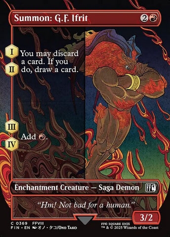 Summon: G.F. Ifrit - Final Fantasy #369 - Borderless Foil