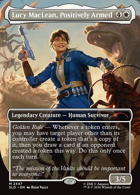Lucy MacLean, Positively Armed - Secret Lair Drop #2447 - Borderless Non-Foil — product image