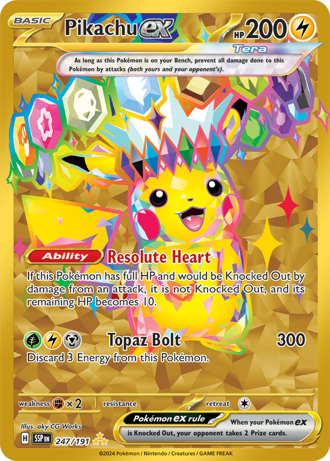 Pikachu ex - 247/191 - SV08: Surging Sparks