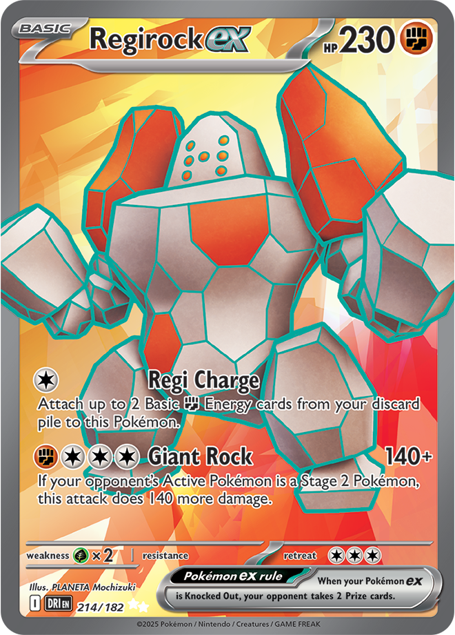 Regirock ex - 214/182 - SV10: Destined Rivals