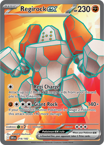 Regirock ex - 214/182 - SV10: Destined Rivals