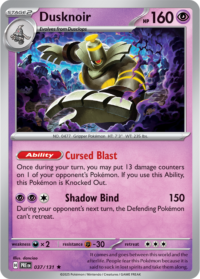 Dusknoir (Master Ball Pattern) - #37/131 - SV: Prismatic Evolutions