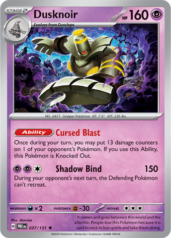 Dusknoir (Master Ball Pattern) - #37/131 - SV: Prismatic Evolutions