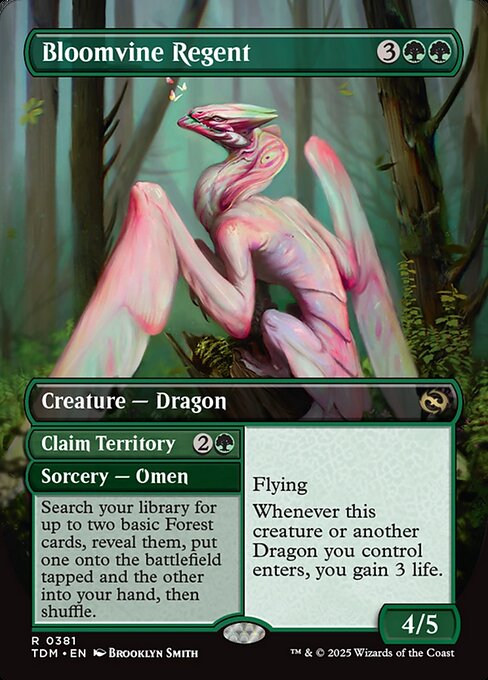 Bloomvine Regent // Claim Territory // Bloomvine Regent - Tarkir: Dragonstorm #381 - Borderless Foil — product image