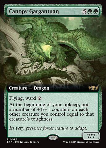 Canopy Gargantuan - Tarkir: Dragonstorm Commander #85 - Extended Art Non-Foil