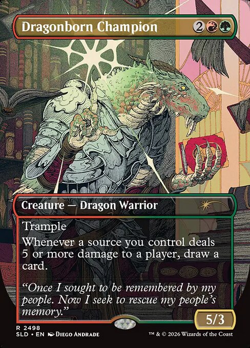 Dragonborn Champion - Secret Lair Drop #2498 - Borderless Foil — product image