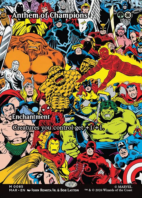 Anthem of Champions - Marvel Universe #85 - Borderless Foil — product image