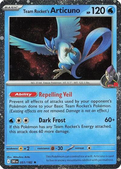 Team Rocket's Articuno - 051/182 (Cosmos Holo) - Miscellaneous Cards & Products #051/182 - Foil — product image