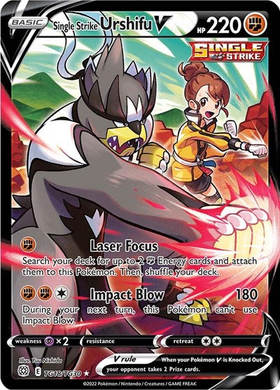 Single Strike Urshifu V - SWSH09: Brilliant Stars Trainer Gallery #TG18/TG30 - Foil — product image