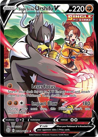 Single Strike Urshifu V - SWSH09: Brilliant Stars Trainer Gallery #TG18/TG30 - Foil