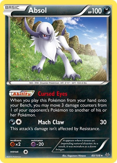 Absol - XY - Roaring Skies #40/108 - Foil — product image
