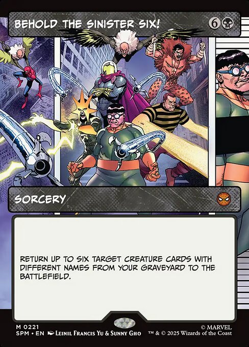 Behold the Sinister Six! - Marvel's Spider-Man #221 - Showcase Non-Foil — product image