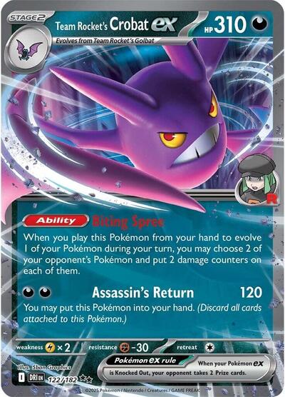 Team Rocket's Crobat ex - 122/182 - SV10: Destined Rivals #122/182 - Foil — product image