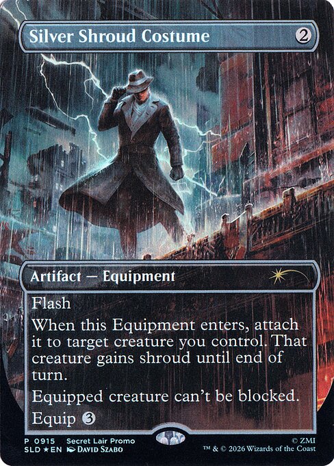 Silver Shroud Costume - Secret Lair Drop #915 - Borderless Foil — product image