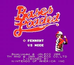 Coolection Bases Loaded NES game cartridge, loose, tested, fully functional, classic baseball game.