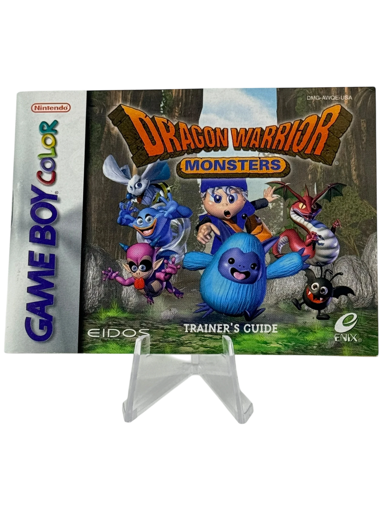 Coolection Dragon Warrior Monsters Game Boy Color complete in box with cartridge, manual, and box. Features colorful monsters and trainer.