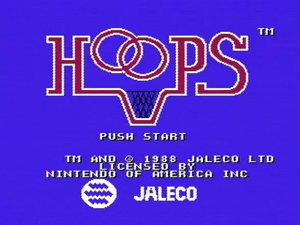 Coolection Hoops NES game cartridge, 1988 Jaleco basketball video game for Nintendo Entertainment System.