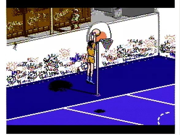 Coolection Hoops NES basketball game cartridge. Features 8-bit graphics of a player shooting a basketball.
