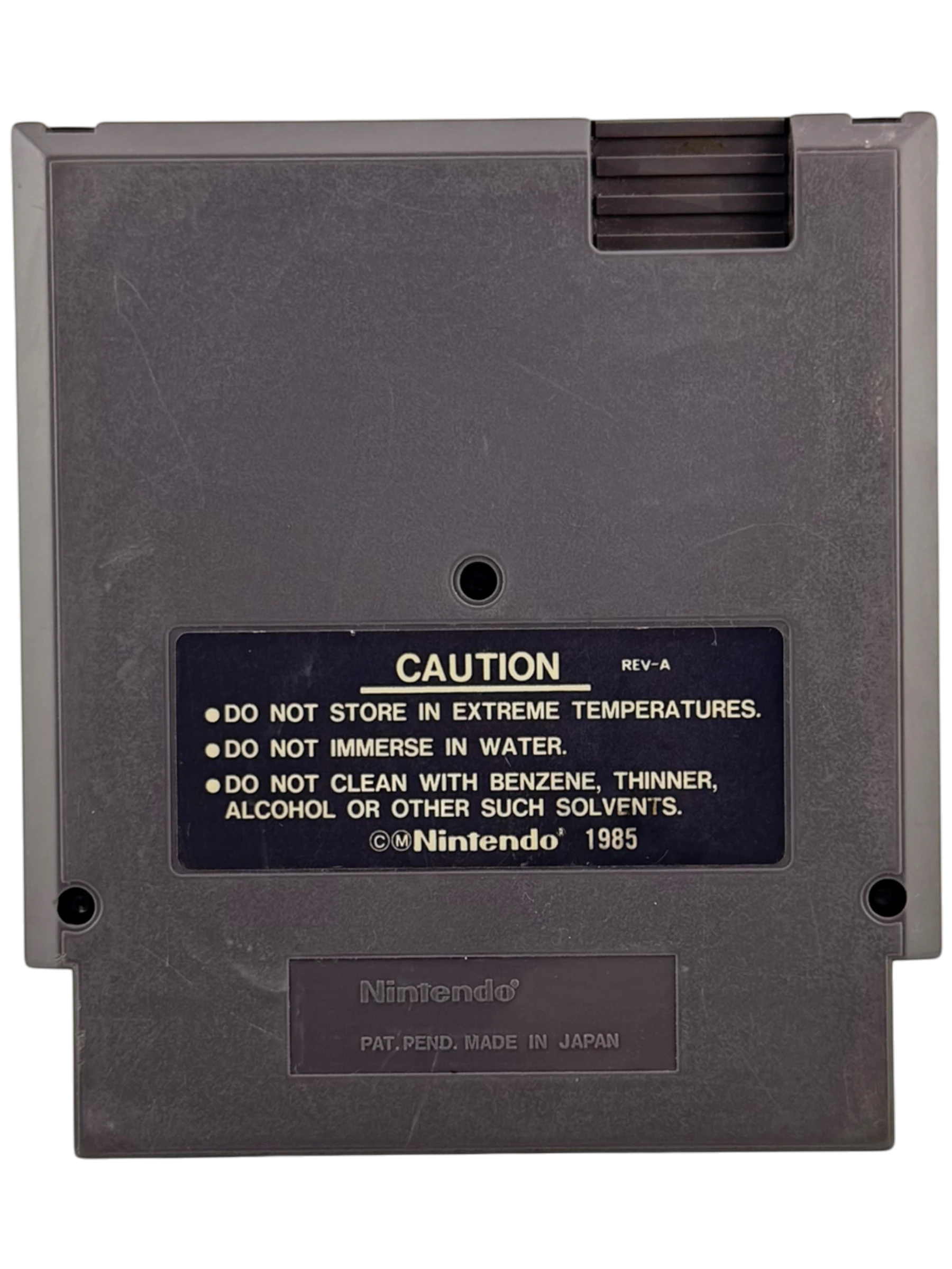 Coolection Hoops NES game cartridge, grey plastic with caution label and Nintendo branding. Tested and functional.