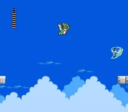 Coolection Little Samson NES game cartridge, PAL version, loose, featuring pixel art of a green dragon flying in a blue sky with clouds.
