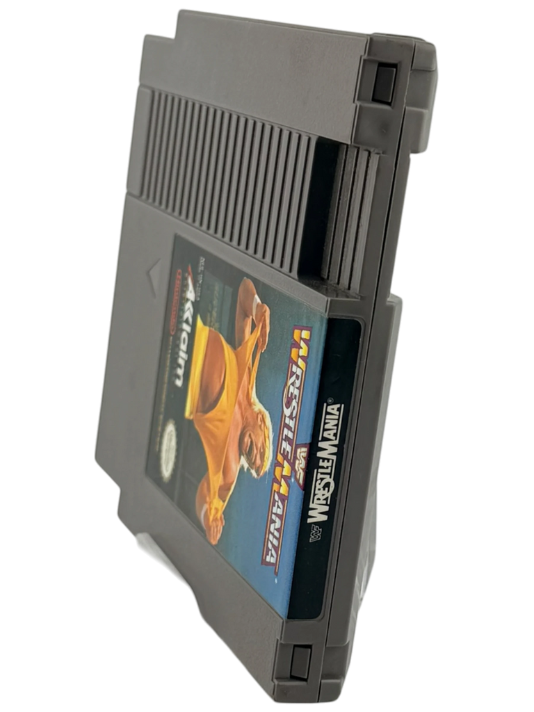 Coolection WWF WrestleMania NES game cartridge featuring Hulk Hogan. Loose game, tested and functional.