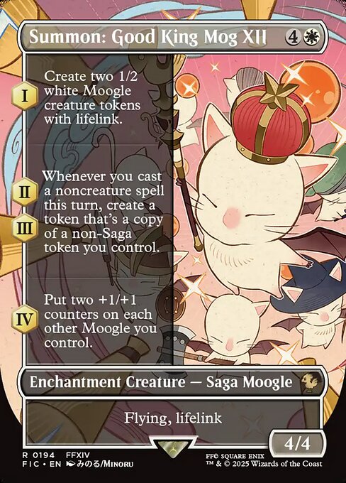 Summon: Good King Mog XII - Final Fantasy Commander #194 - Borderless Non-Foil — product image