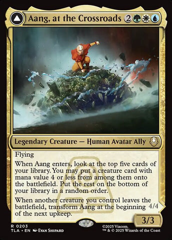 Aang, at the Crossroads // Aang, Destined Savior - Avatar: The Last Airbender #203 - Foil