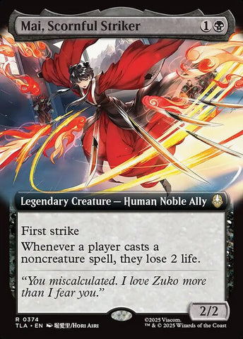 Mai, Scornful Striker - Avatar: The Last Airbender #374 - Extended Art Non-Foil