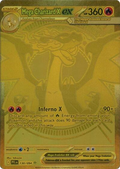 Mega Charizard X ex - 130/094 - ME02: Phantasmal Flames #130/094 - Foil — product image