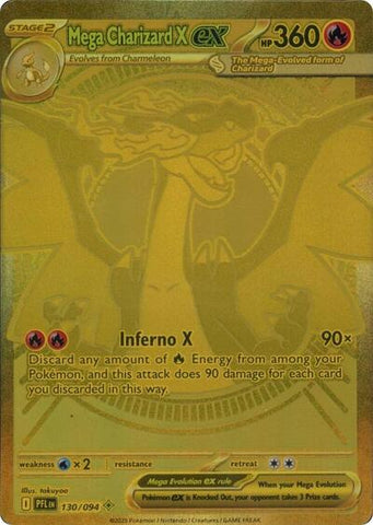 Mega Charizard X ex - 130/094 - ME02: Phantasmal Flames #130/094 - Foil