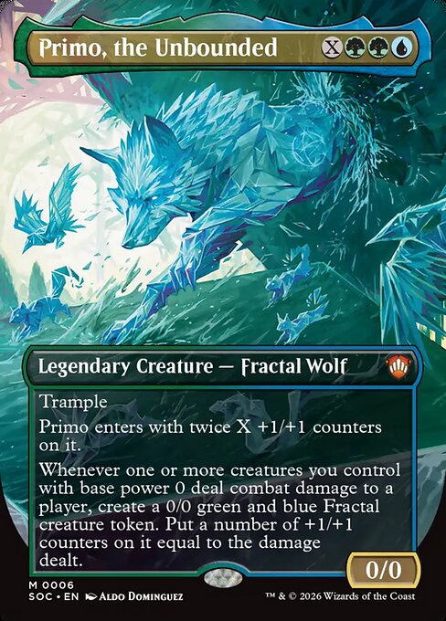 Primo, the Unbounded - Secrets of Strixhaven Commander #6 - Borderless Non-Foil — product image