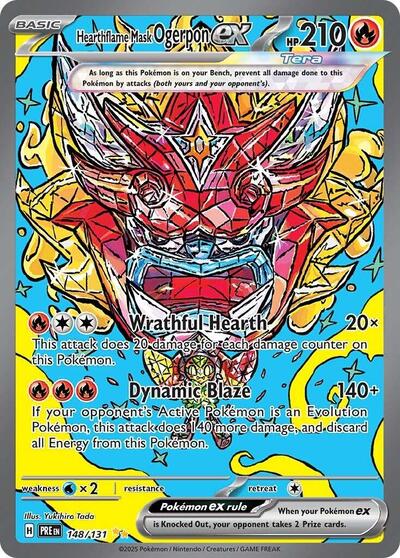 Hearthflame Mask Ogerpon ex - 148/131 - SV: Prismatic Evolutions #148/131 - Foil — product image