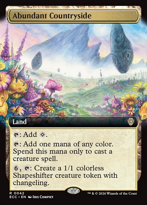 Abundant Countryside - Lorwyn Eclipsed Commander #42 - Extended Art Non-Foil — product image