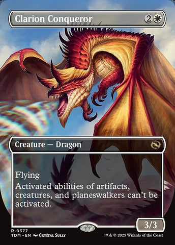Clarion Conqueror // Clarion Conqueror - Tarkir: Dragonstorm #377 - Borderless Non-Foil