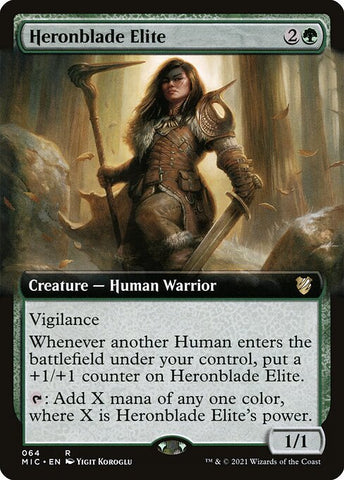 Heronblade Elite - Midnight Hunt Commander #64 - Extended Art Non-Foil