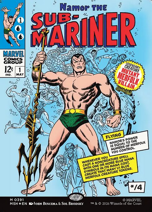 Namor the Sub-Mariner - Marvel Super Heroes #391 - Borderless Foil — product image