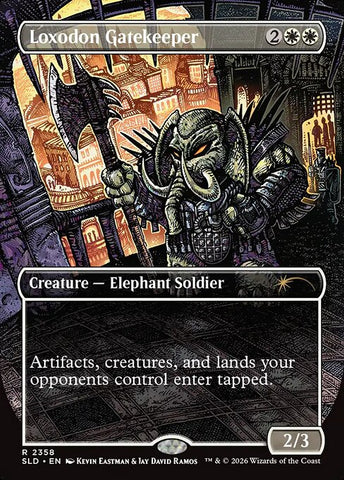 Loxodon Gatekeeper - Secret Lair Drop #2358 - Borderless Foil
