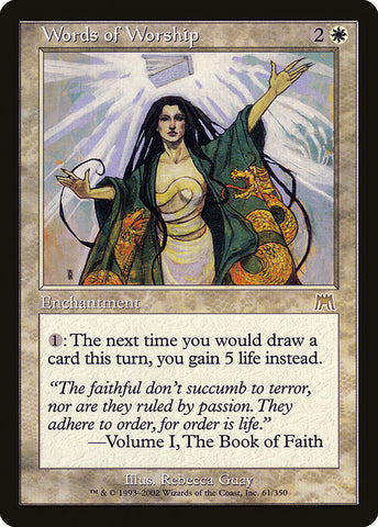 Words of Worship - Onslaught #61 - Non-Foil