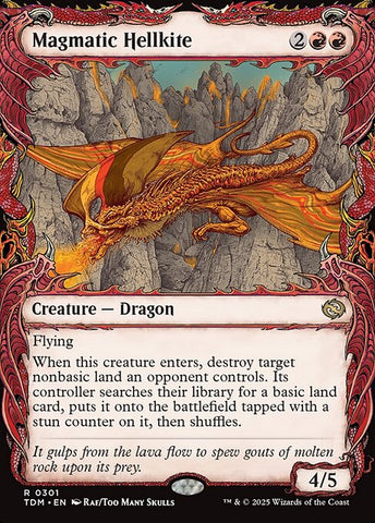Magmatic Hellkite - Tarkir: Dragonstorm #301 - Showcase Foil