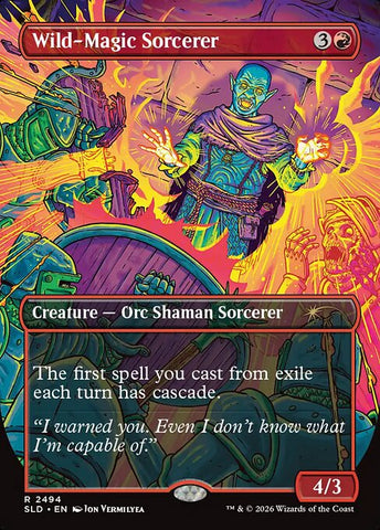Wild-Magic Sorcerer - Secret Lair Drop #2494 - Borderless Foil