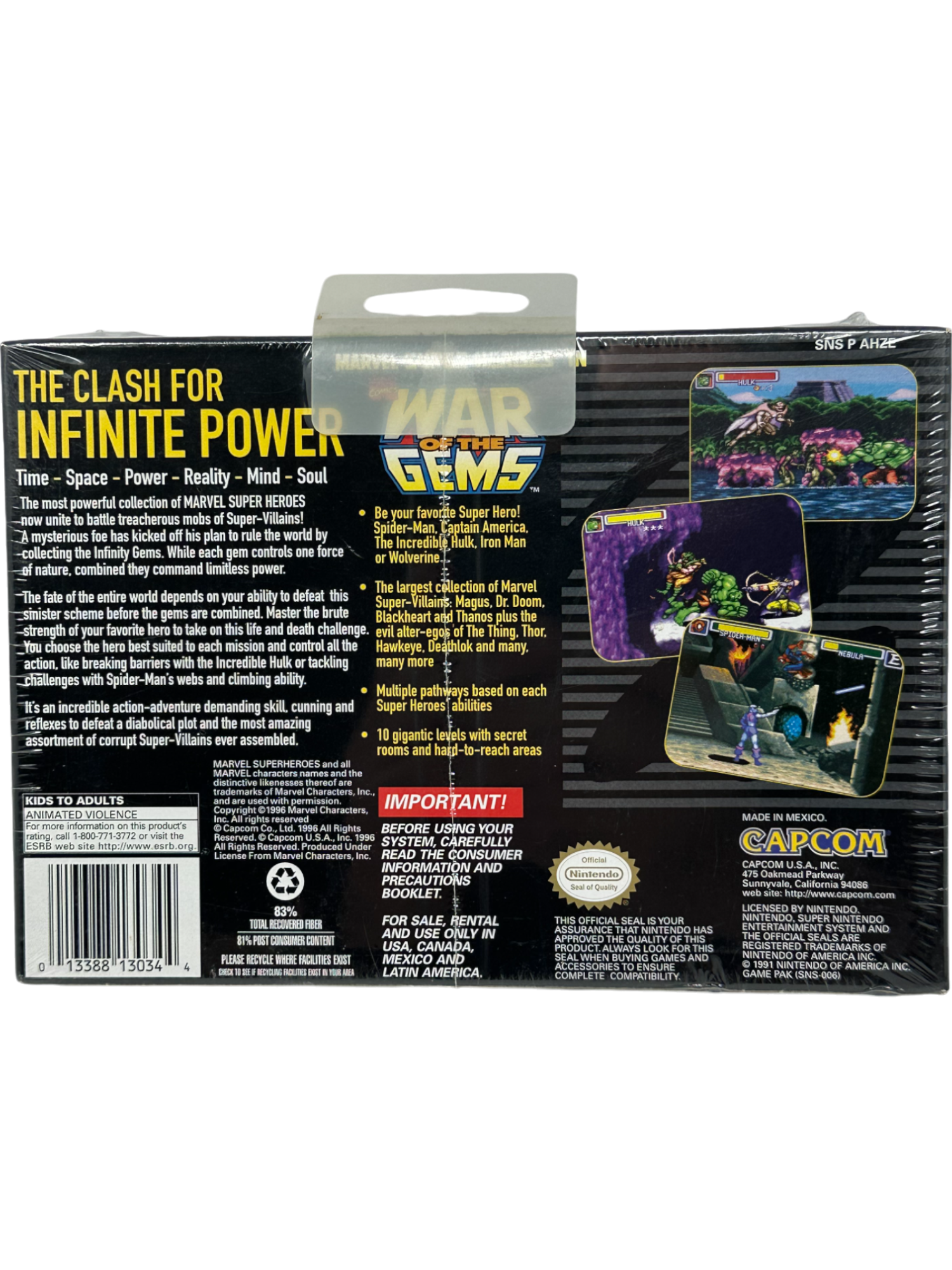 Marvel Super Heroes in War of the Gems