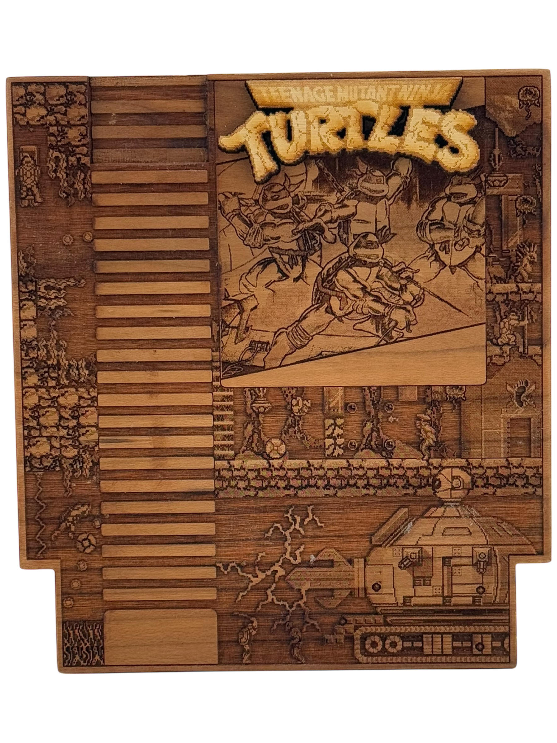 Teenage Mutant Ninja Turtles - Wooden NES Catridge [Spitfire Labs]