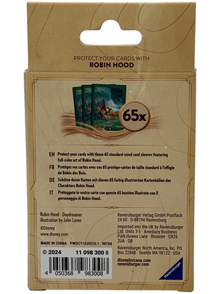 Disney Lorcana Card Sleeves - Robin Hood (65-Pack)