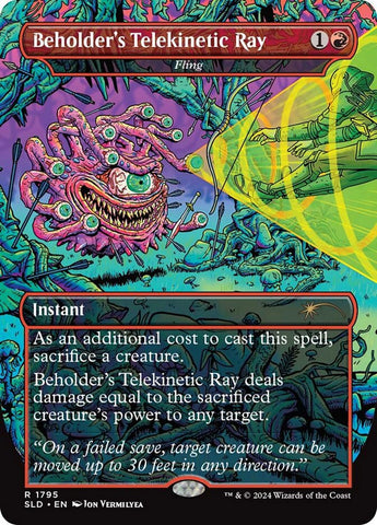 Beholder's Telekinetic Ray - Fling (Rainbow Foil)